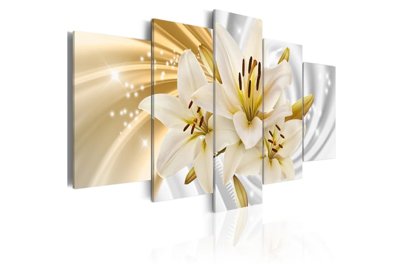 Tavla Stellar Bouquet 200X100 Vit|Guld|Gul - Artgeist sp. z o. o. - Canvastavla