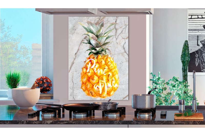 TAVLA Pineapple and Marble (1 Part) Vertical 40x60 - Artgeist sp. z o. o. - Inredning & dekor - Tavlor & konst - Canvastavla