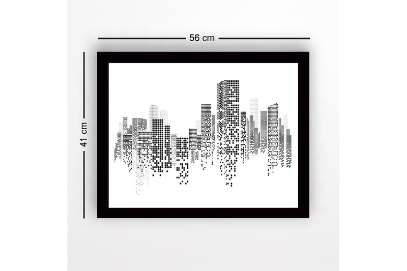 DEKORATIV INRAMAD MDF-MÅLNING 41x56 cm Flerfärgad - Inredning & dekor - Tavlor & konst