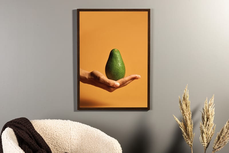 Poster Avocado 21x30 cm - Orange/Grön - Inredning & dekor - Tavlor & konst - Poster & print