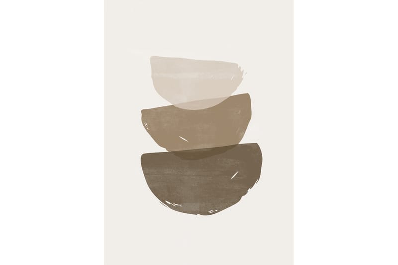 Poster Brush strokes 21x30 cm - Beige - Inredning & dekor - Tavlor & konst - Poster & print