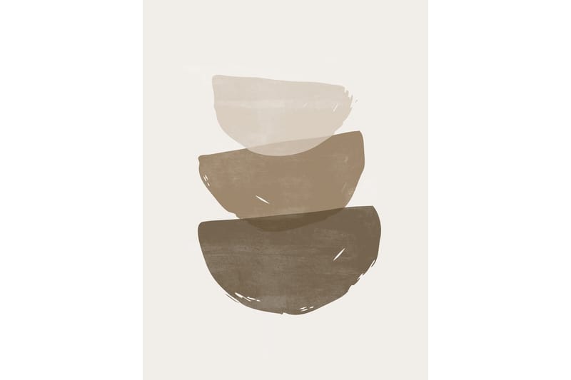 Poster Brush strokes 30x40 cm - Beige - Inredning & dekor - Tavlor & konst - Poster & print