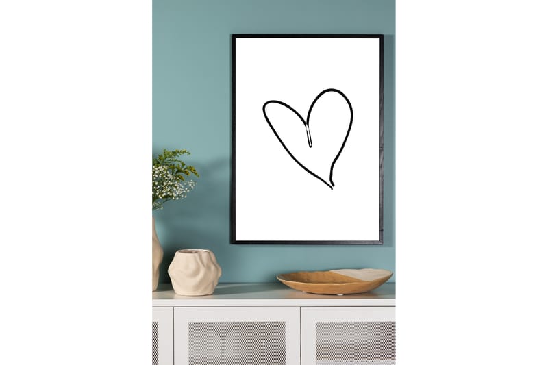 Poster Heart 21x30 cm - Svart/Vit - Inredning & dekor - Tavlor & konst - Poster & print