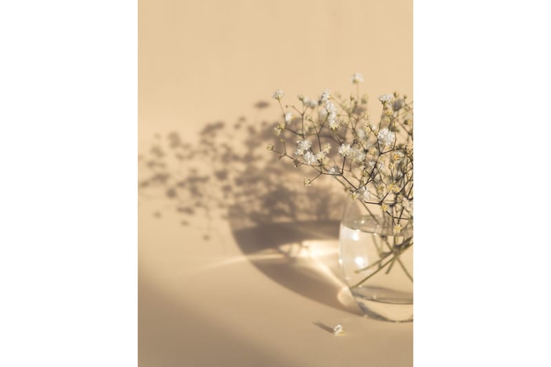 Poster White Flowers 70x100 cm - Beige - Inredning & dekor - Tavlor & konst - Poster & print