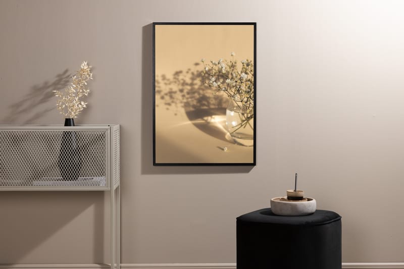 Poster White Flowers 70x100 cm - Beige - Inredning & dekor - Tavlor & konst - Poster & print