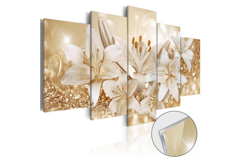 Artgeist sp. z o. o. Tavla På Akryl Golden Bouquet 100X50 Guld