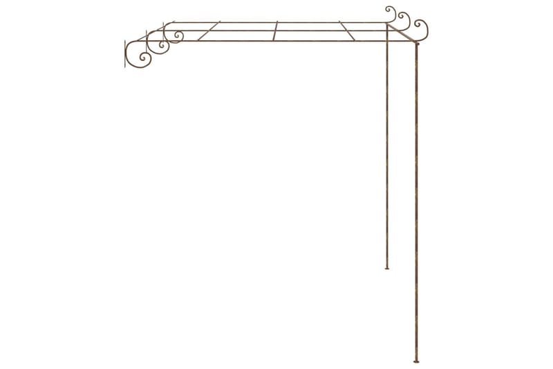 Pergola antikbrun 3x3x2,5 m järn - Brun - Inredning & dekor - Trädgårdsdekoration - Rosenbåge