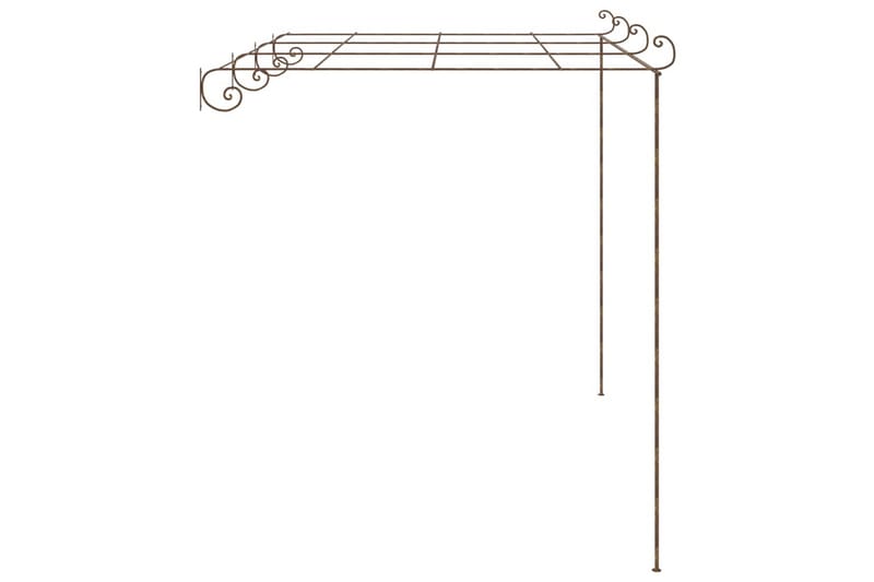 Pergola antikbrun 4x3x2,5 m järn - Brun - Inredning & dekor - Trädgårdsdekoration - Rosenbåge