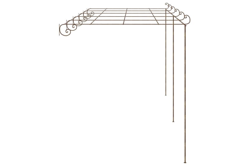 Pergola antikbrun 6x3x2,5 m järn - Brun - Inredning & dekor - Trädgårdsdekoration - Rosenbåge