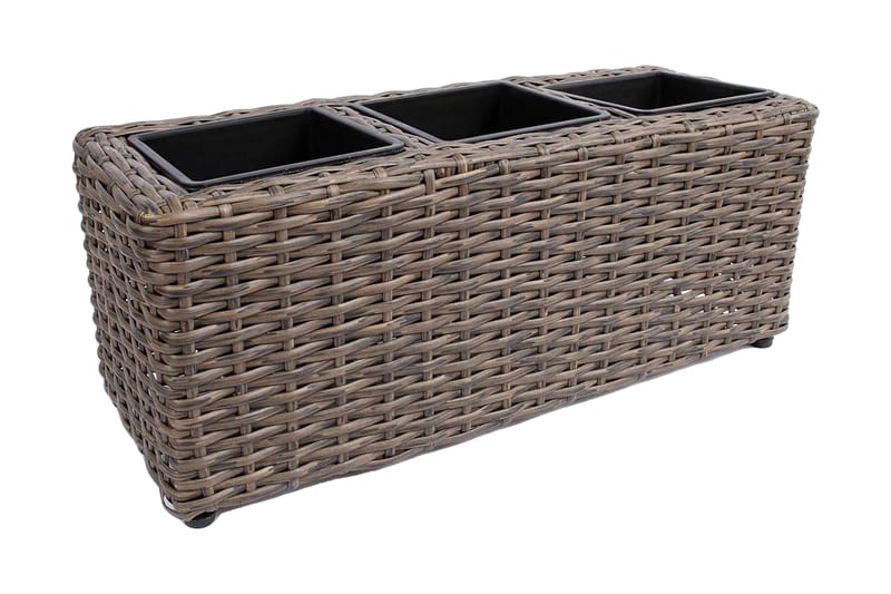 WICKER Odlingslåda 48x18xH18 cm Mörkbrun - Inredning & dekor - Trädgårdsdekoration - Utomhuskrukor - Blomlåda