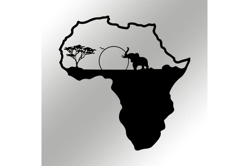 AFRICAN 1 Väggdekor Svart - Inredning & dekor - Väggdekor - Skyltar - Plåtskylt