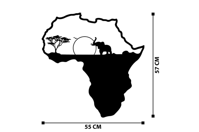 AFRICAN 1 Väggdekor Svart - Inredning & dekor - Väggdekor - Skyltar - Plåtskylt