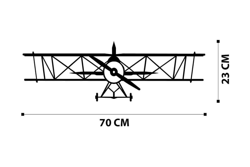 AIRPLANEMETAL DECOR Väggdekor Svart - Inredning & dekor - Väggdekor - Skyltar - Plåtskylt