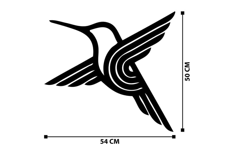 BEE BIRD Väggdekor Svart - Inredning & dekor - Väggdekor - Skyltar - Plåtskylt