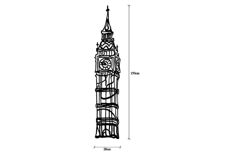 BIG BEN Väggdekor Svart - Inredning & dekor - Väggdekor - Skyltar - Plåtskylt