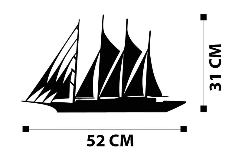 BOAT Väggdekor Svart - Inredning & dekor - Väggdekor - Skyltar - Plåtskylt