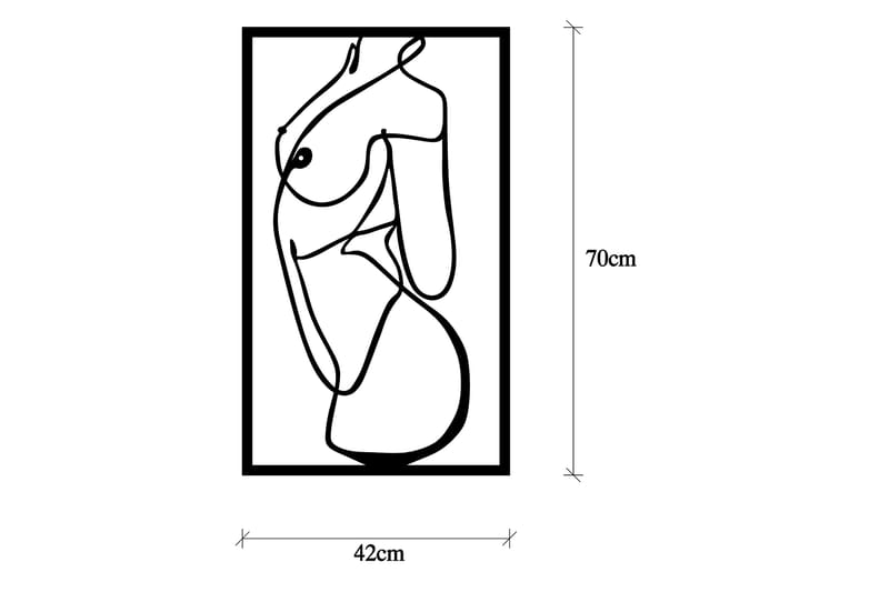 BODY 4 Väggdekor Svart - Inredning & dekor - Väggdekor - Skyltar - Plåtskylt