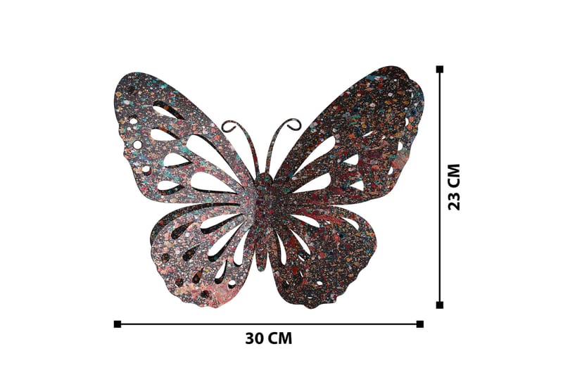 BUTTERFLY Väggdekor Flerfärgad - Inredning & dekor - Väggdekor - Skyltar - Plåtskylt