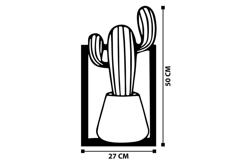 CACTUS Väggdekor Svart - Inredning & dekor - Väggdekor - Skyltar - Plåtskylt