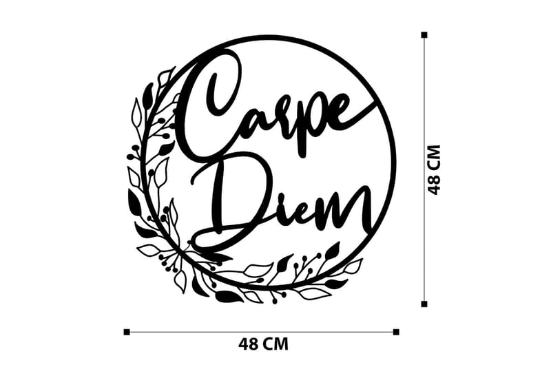 CARPE DIEM Väggdekor Svart - Inredning & dekor - Väggdekor - Skyltar - Plåtskylt