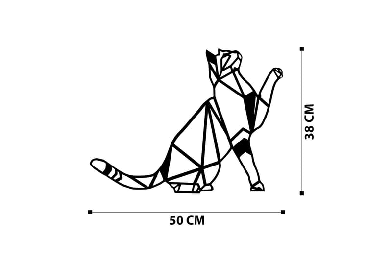 CAT METAL DECOR Väggdekor Svart - Inredning & dekor - Väggdekor - Skyltar - Plåtskylt