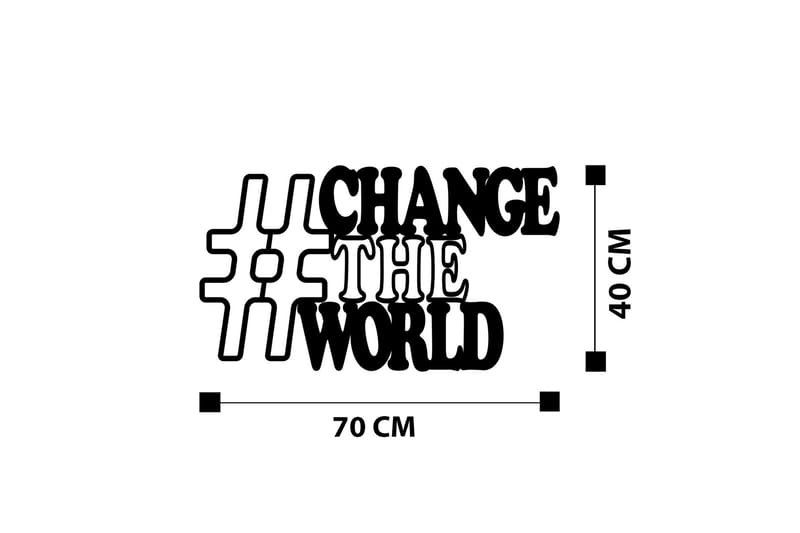 CHANGE Väggdekor Svart - Inredning & dekor - Väggdekor - Skyltar - Plåtskylt