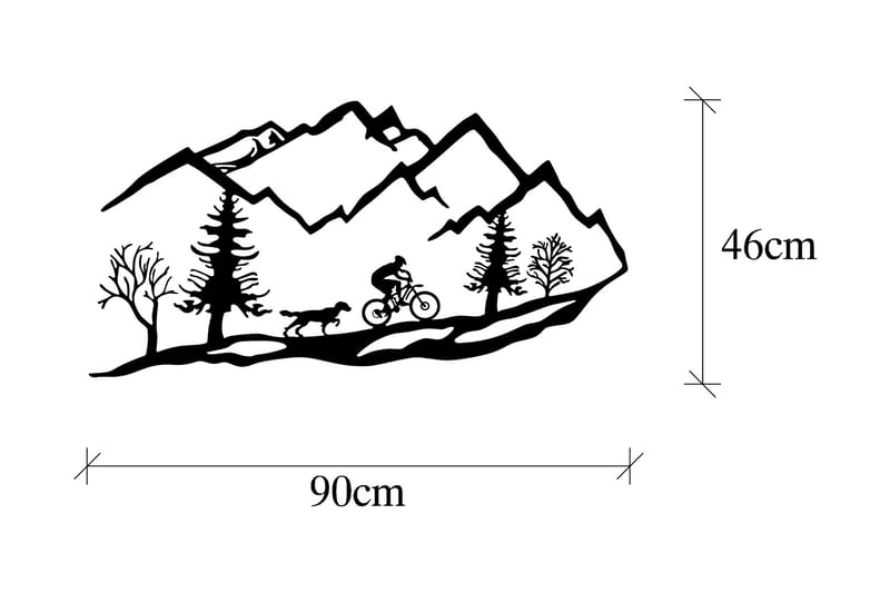 CYCLING TOUR Väggdekor Svart - Inredning & dekor - Väggdekor - Skyltar - Plåtskylt