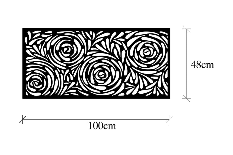 DECORATIVE PANEL 2 - Väggdekor Svart - Inredning & dekor - Väggdekor - Skyltar - Plåtskylt