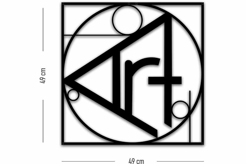 DEKORATIV VÄGGDEKOR 49x49 cm Svart - Inredning & dekor - Väggdekor - Skyltar - Plåtskylt