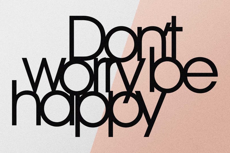 DON'T WORRY BE HAPPY Väggdekor Svart - Inredning & dekor - Väggdekor - Skyltar - Plåtskylt