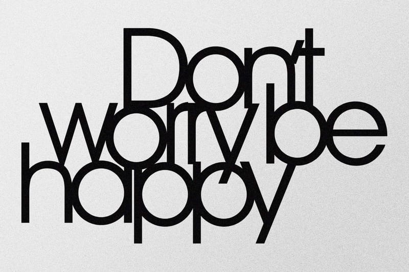 DON'T WORRY BE HAPPY Väggdekor Svart - Inredning & dekor - Väggdekor - Skyltar - Plåtskylt