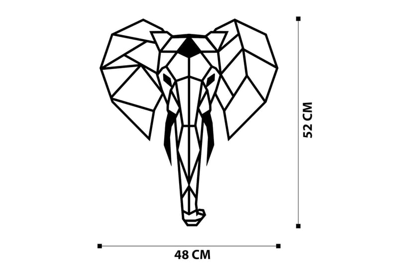 ELEPHANT Väggdekor Svart - Inredning & dekor - Väggdekor - Skyltar - Plåtskylt