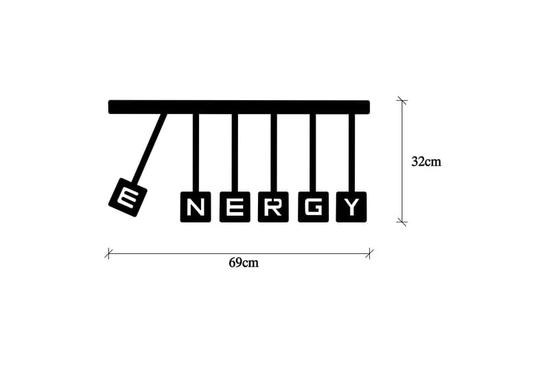 ENERGY Väggdekor Svart - Inredning & dekor - Väggdekor - Skyltar - Plåtskylt