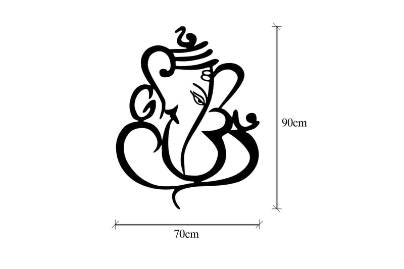 GANESHA Väggdekor Svart - Inredning & dekor - Väggdekor - Skyltar - Plåtskylt