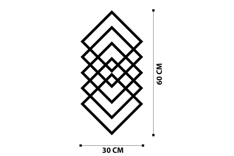 GEOMETRY Väggdekor Svart - Inredning & dekor - Väggdekor - Skyltar - Plåtskylt