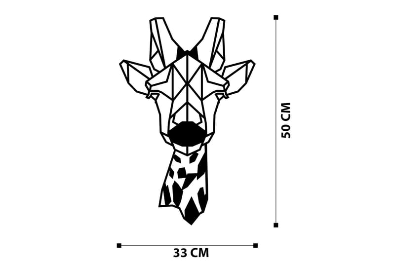 GIRAFFE METAL DECOR Väggdekor Svart - Inredning & dekor - Väggdekor - Skyltar - Plåtskylt