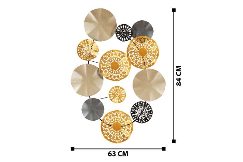 GOLD Väggdekor Flerfärgad - Inredning & dekor - Väggdekor - Skyltar - Plåtskylt