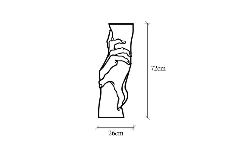 HAND HOLDING Väggdekor Svart - Inredning & dekor - Väggdekor - Skyltar - Plåtskylt