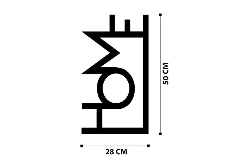 HOME Väggdekor Svart - Inredning & dekor - Väggdekor - Skyltar - Plåtskylt
