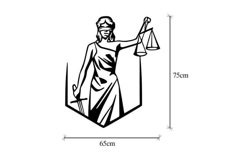 JUSTICE Väggdekor Svart - Inredning & dekor - Väggdekor - Skyltar - Plåtskylt