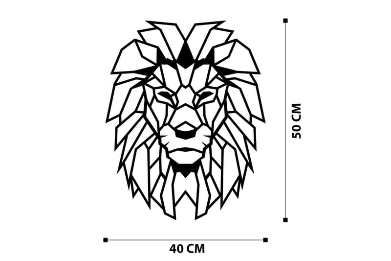 LION Väggdekor Svart - Inredning & dekor - Väggdekor - Skyltar - Plåtskylt