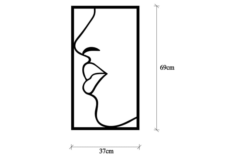 LIPS Väggdekor Svart - Inredning & dekor - Väggdekor - Skyltar - Plåtskylt