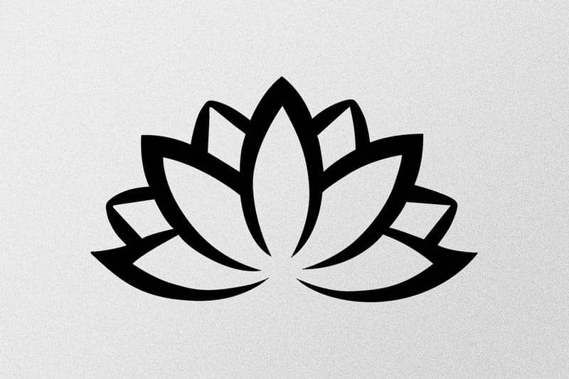 LOTUS FLOWER 2 Väggdekor Svart - Inredning & dekor - Väggdekor - Skyltar - Plåtskylt