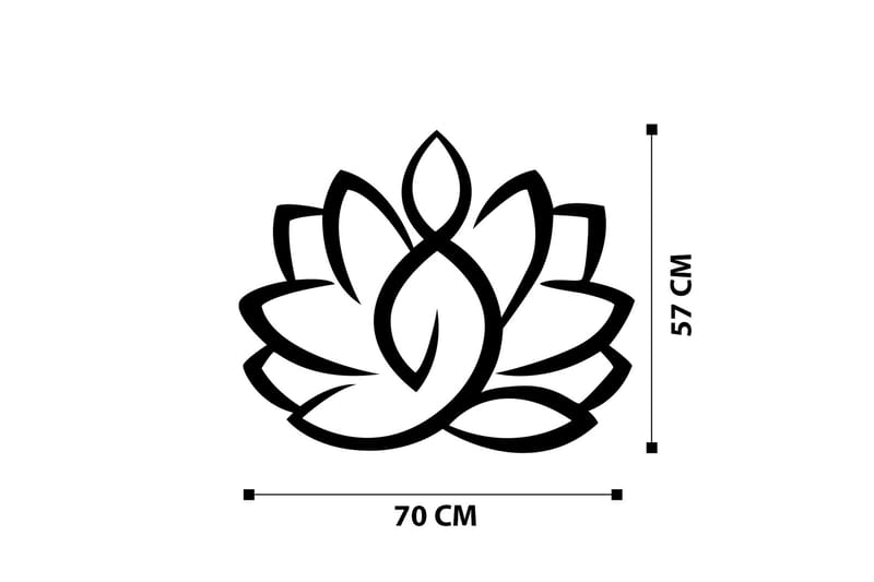 LOTUS Väggdekor Svart - Inredning & dekor - Väggdekor - Skyltar - Plåtskylt