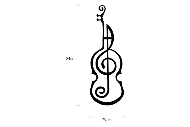 MELODY VIOLIN Väggdekor Svart - Inredning & dekor - Väggdekor - Skyltar - Plåtskylt