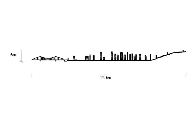 MONTREAL SKYLINE Väggdekor Svart - Inredning & dekor - Väggdekor - Skyltar - Plåtskylt