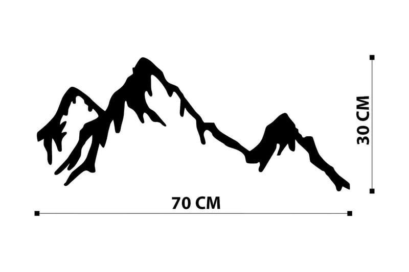 MOUNTAIN METAL DECOR Väggdekor Svart - Inredning & dekor - Väggdekor - Skyltar - Plåtskylt