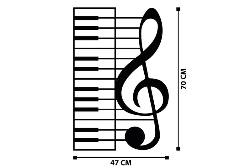 MUSICAL Väggdekor Svart - Inredning & dekor - Väggdekor - Skyltar - Plåtskylt