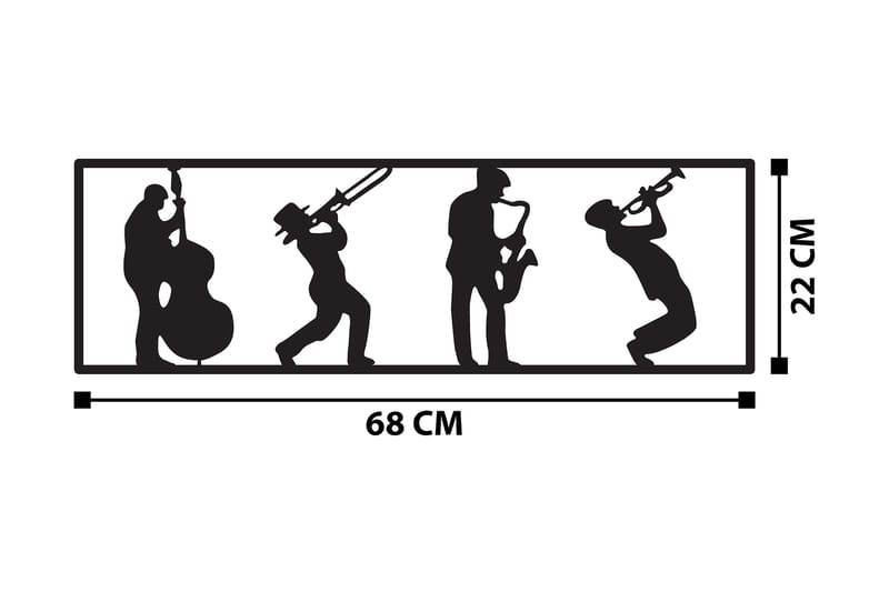 MUSICIANS Väggdekor Svart - Inredning & dekor - Väggdekor - Skyltar - Plåtskylt