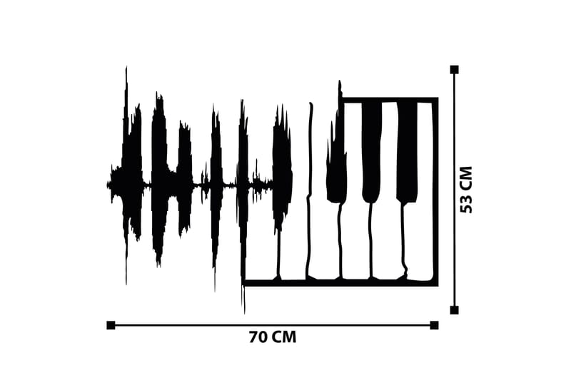 MY MUSIC V2 Väggdekor Svart - Inredning & dekor - Väggdekor - Skyltar - Plåtskylt